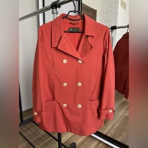 Loro Piana Size 44 Medium/Large Red Jacket